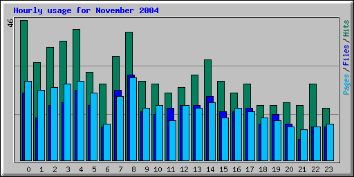 Hourly usage for November 2004
